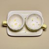 ست دو نفره قهوه خوری و تال شکوفه لیمویی