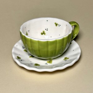 لته خوری و نعلبکی شکوفه سبز