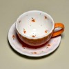 لته خوری و نعلبکی شکوفه نارنجی