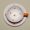 لته خوری و نعلبکی شکوفه نارنجی