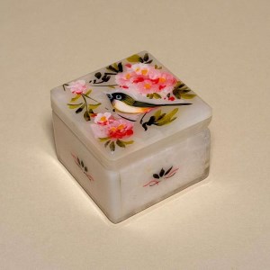 جعبه سنگ مرمر (5*5) گل و مرغ