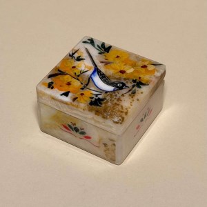 جعبه سنگ مرمر (6*6) گل و مرغ پرکار