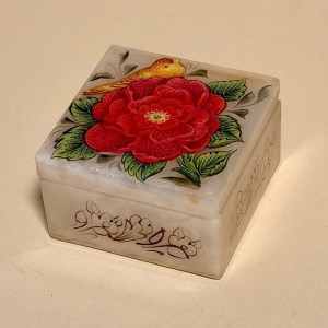 جعبه سنگ مرمر (7*7) گل و مرغ اعلا