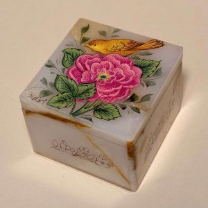 جعبه سنگ مرمر (8*8) گل و مرغ اعلا