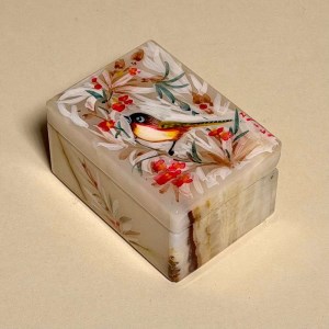 جعبه سنگ مرمر (5*7) گل و مرغ پرکار