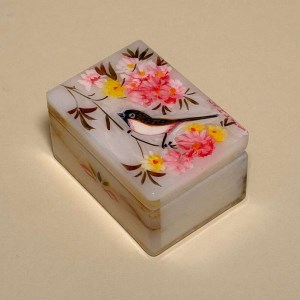 جعبه سنگ مرمر (5*7) گل و مرغ پرکار