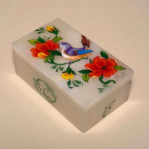 جعبه سنگ مرمر (6*10) گل و مرغ اعلا