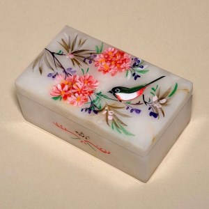 جعبه سنگ مرمر (6*10) گل ومرغ پرکار