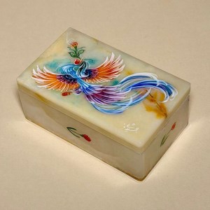 جعبه سنگ مرمر(6*10) سیمرغ تکی