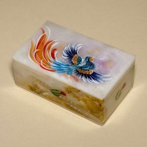 جعبه سنگ مرمر(6*10) سیمرغ تکی