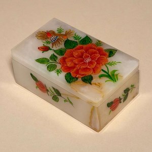 جعبه سنگ مرمر (6*10) گل و مرغ پرکار
