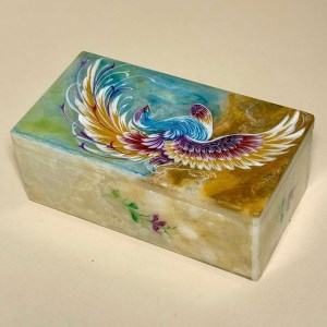 جعبه سنگ مرمر (8*15) سیمرغ تکی