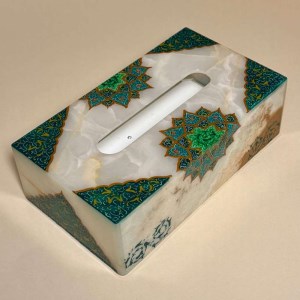جعبه سنگ مرمر دستمال تذهیب اعلا