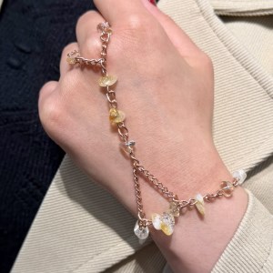 تمیمه بند مس و سنگ سیترین
